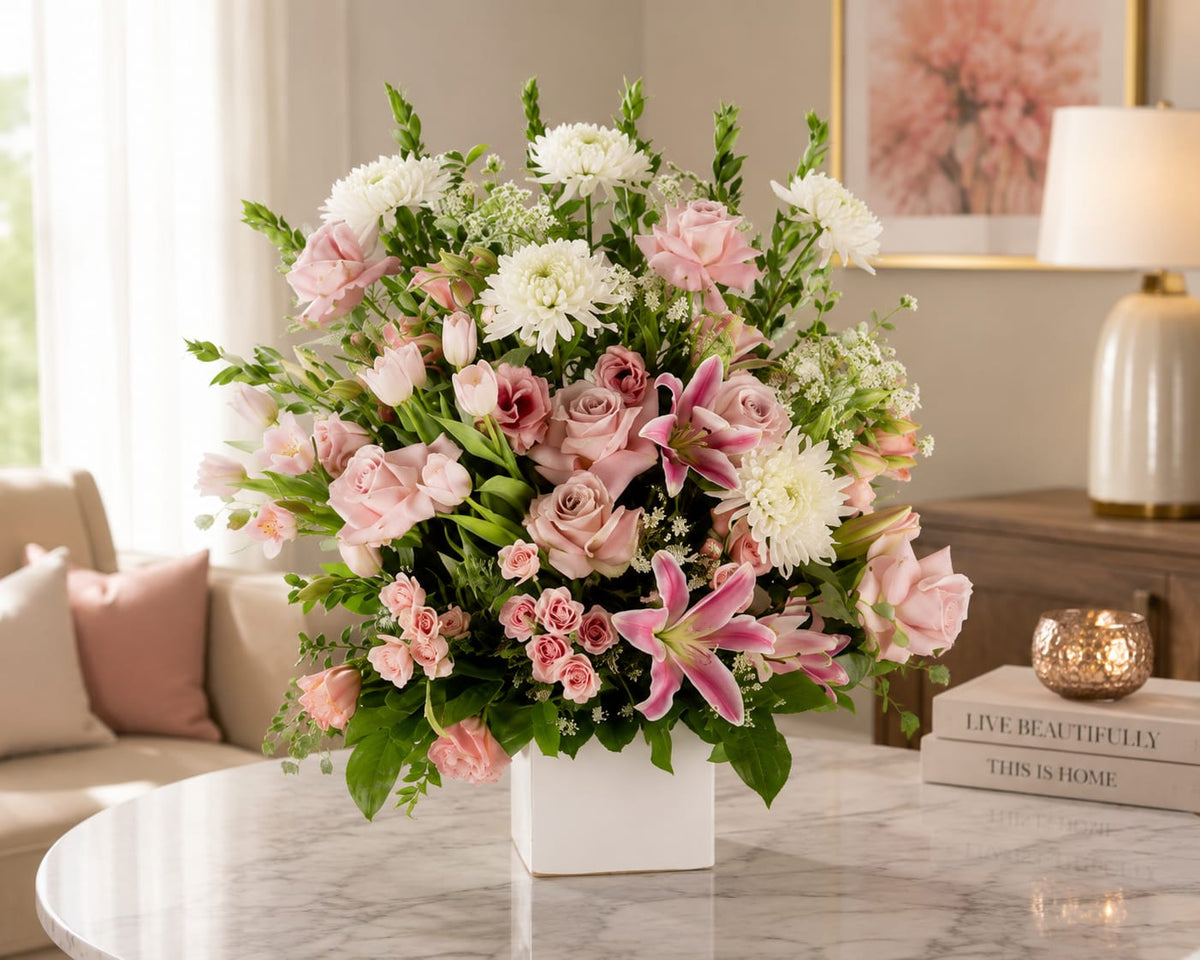 Blush Garden Elegance — Bosmat Flowers
