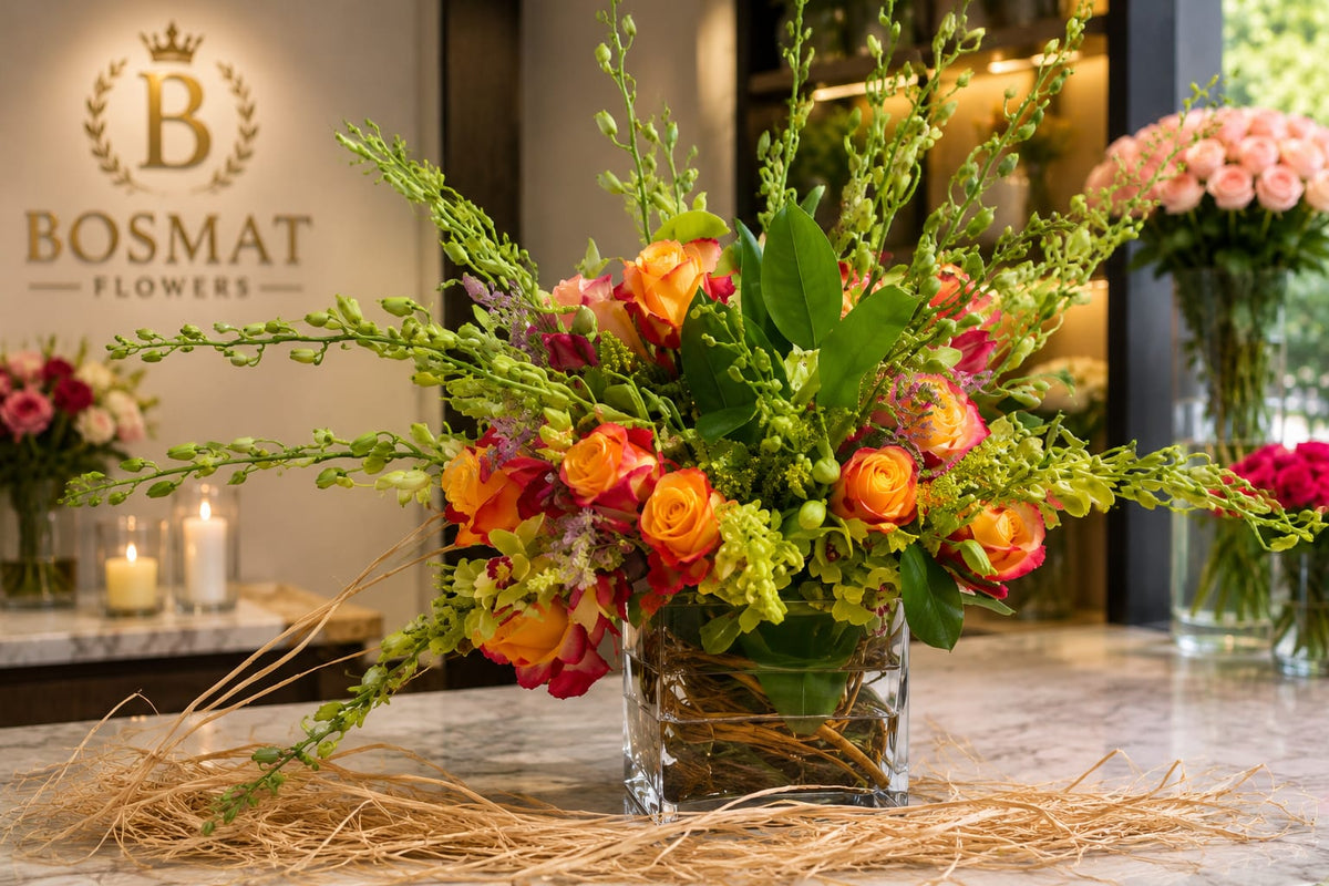 Multicolored Happy Thoughts Bouquet — Bosmat Flowers