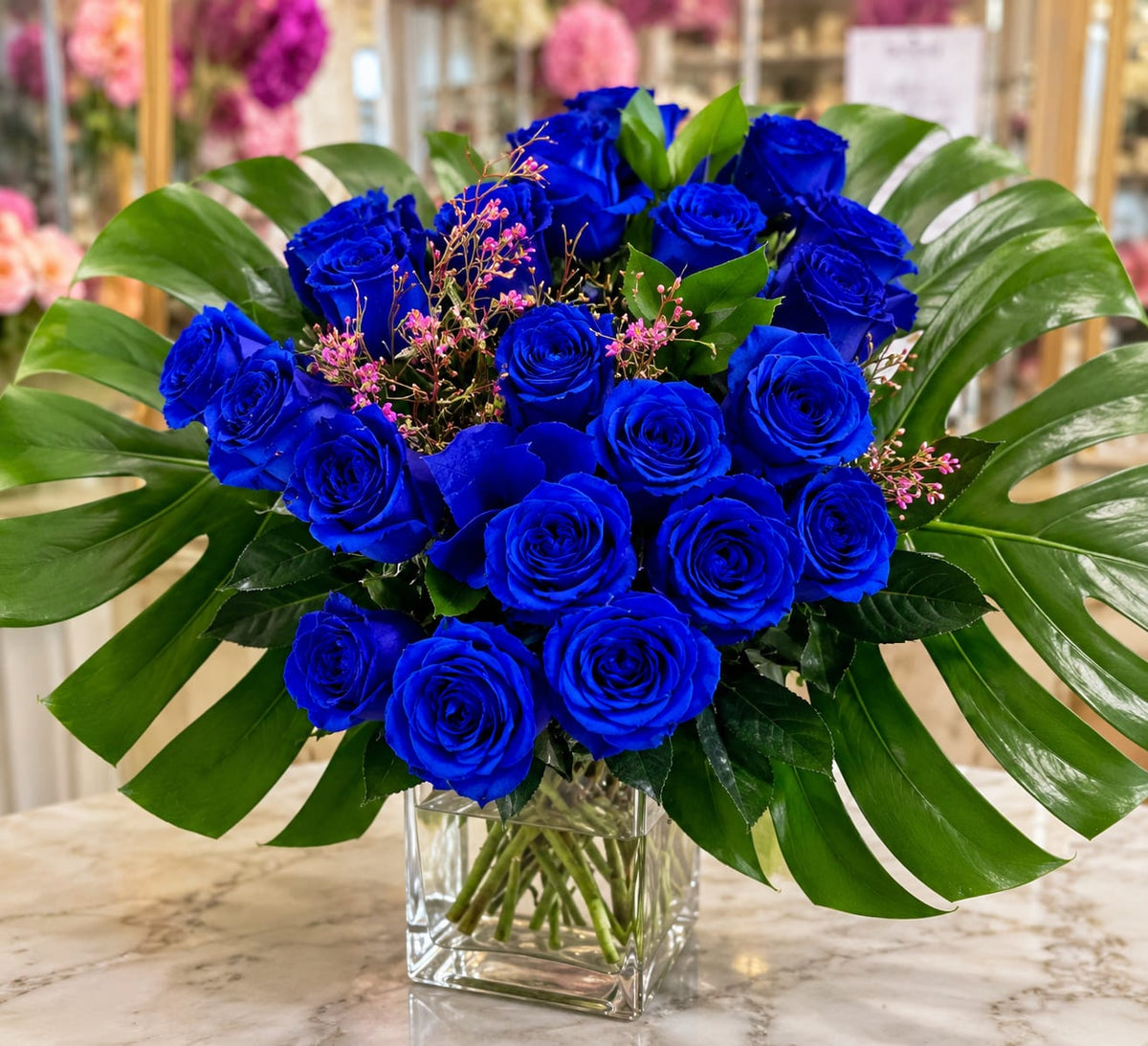 The Majestic Blue Rose Bouquet — Bosmat Flowers